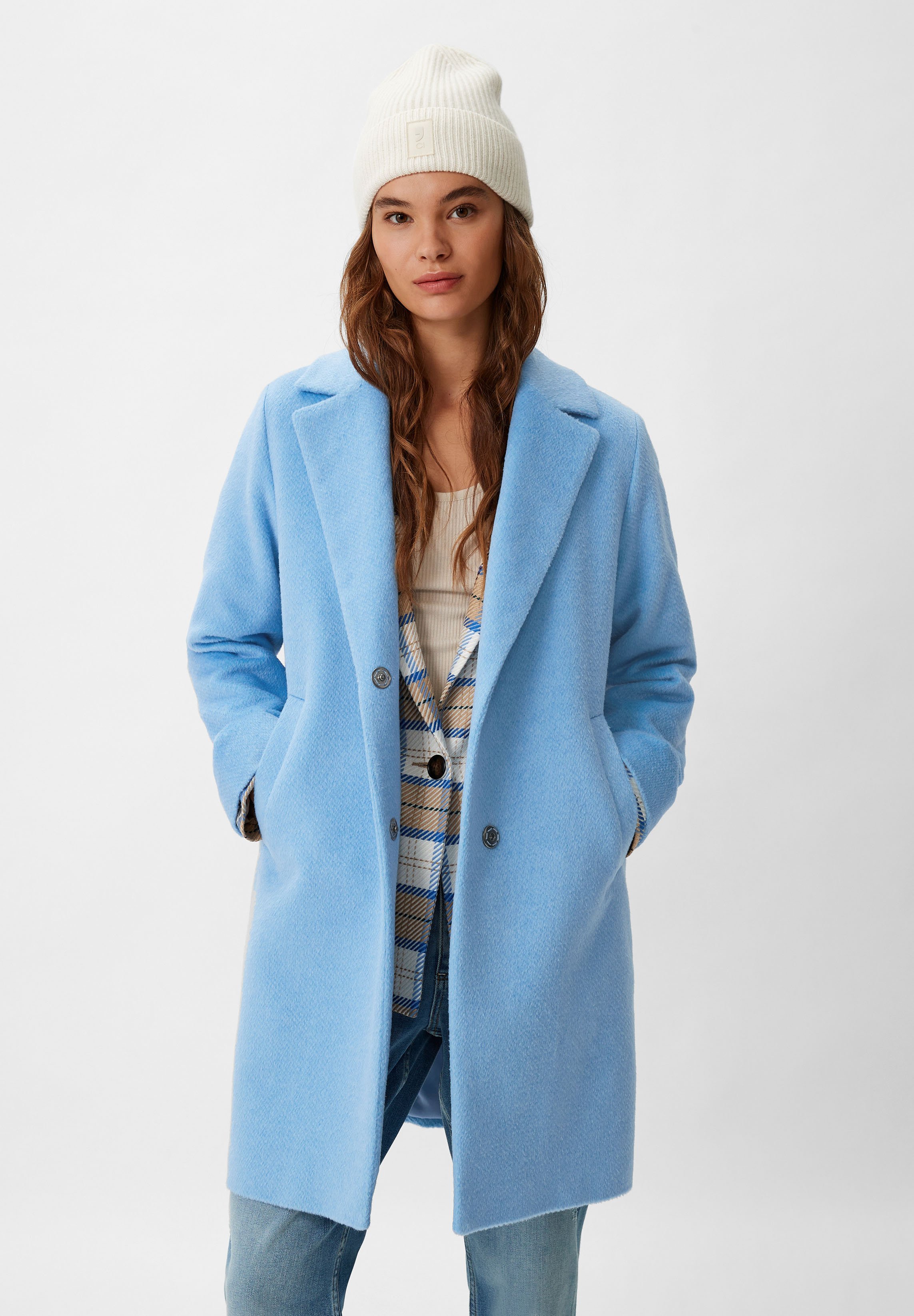 Comma damen mantel blau Clearance